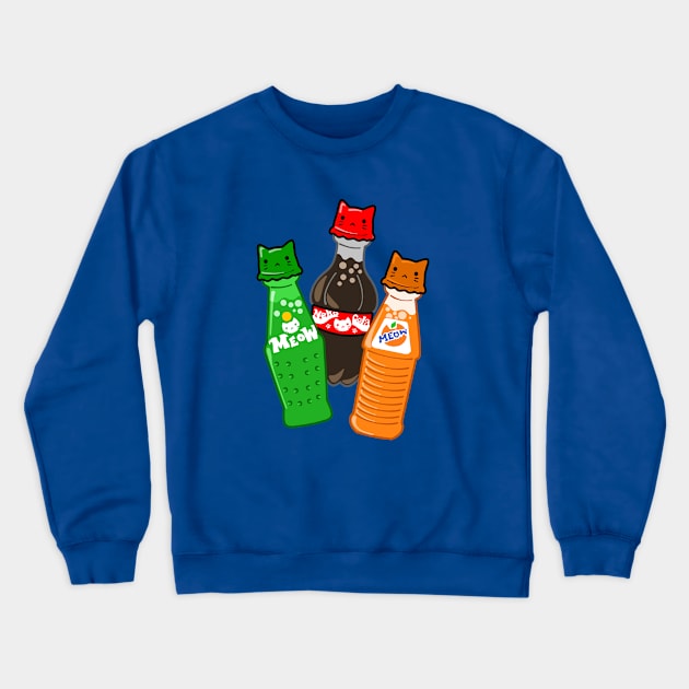 Kitty Pop Soda Crewneck Sweatshirt by wss3